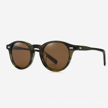 Round Classic Design Acetate Men's Sunglasses